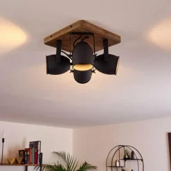 Lampes Industrielles-hofstein Plafonnier Vanuatu Brun, Noir, 4 lumières