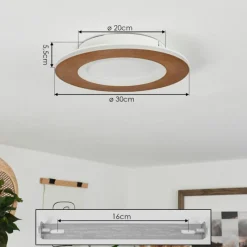 hofstein Plafonnier Varoyang LED Blanc, 1 lumière