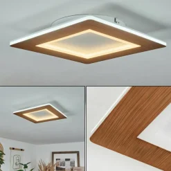 Lampes En Bois-hofstein Plafonnier Varoyang LED Blanc, 1 lumière