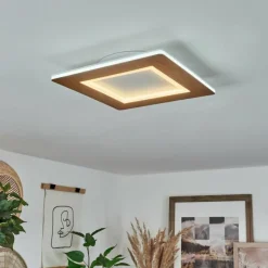 Lampes En Bois-hofstein Plafonnier Varoyang LED Blanc, 1 lumière