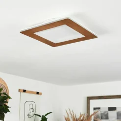 Lampes En Bois-hofstein Plafonnier Varoyang LED Blanc, 1 lumière