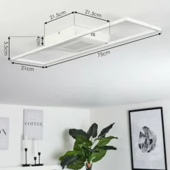 hofstein Plafonnier Vaseux LED Blanc, 1 lumière* Éclairage Led