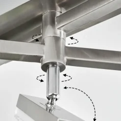 hofstein Plafonnier Vehkala LED Chrome, Nickel mat, 5 lumières, Télécommandes, Changeur de couleurs