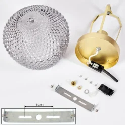 Luminaires Orientaux-hofstein Plafonnier Vera Laiton, 1 lumière