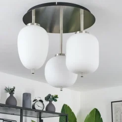 hofstein Plafonnier Verbania Noir, 3 lumières