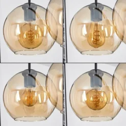 hofstein Plafonnier Verre 20 cm Koyoto Ambre, 5 lumières