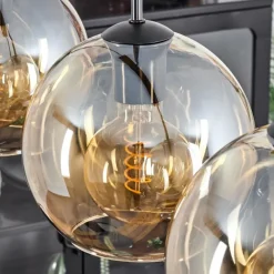 hofstein Plafonnier Verre 20 cm Koyoto Ambre, 5 lumières