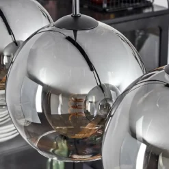 Suspension Verre Fumé-hofstein Plafonnier Verre 20 cm Koyoto Clair, Fumé, 4 lumières