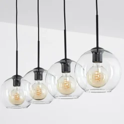 hofstein Plafonnier Verre 20 cm Koyoto Clair, 4 lumières