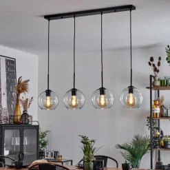 hofstein Plafonnier Verre 20 cm Koyoto Clair, 4 lumières