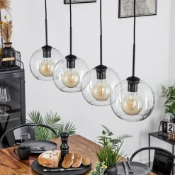 hofstein Plafonnier Verre 20 cm Koyoto Clair, 4 lumières