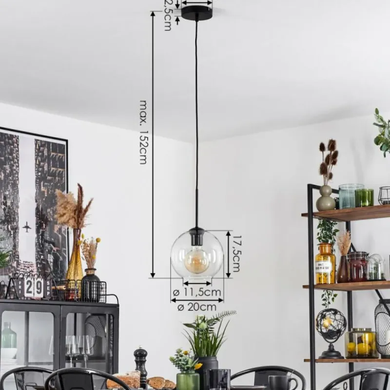 hofstein Plafonnier Verre 20 cm Koyoto Clair, 1 lumière