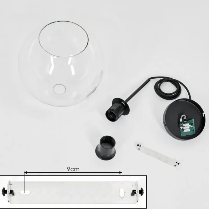 hofstein Plafonnier Verre 20 cm Koyoto Clair, 1 lumière