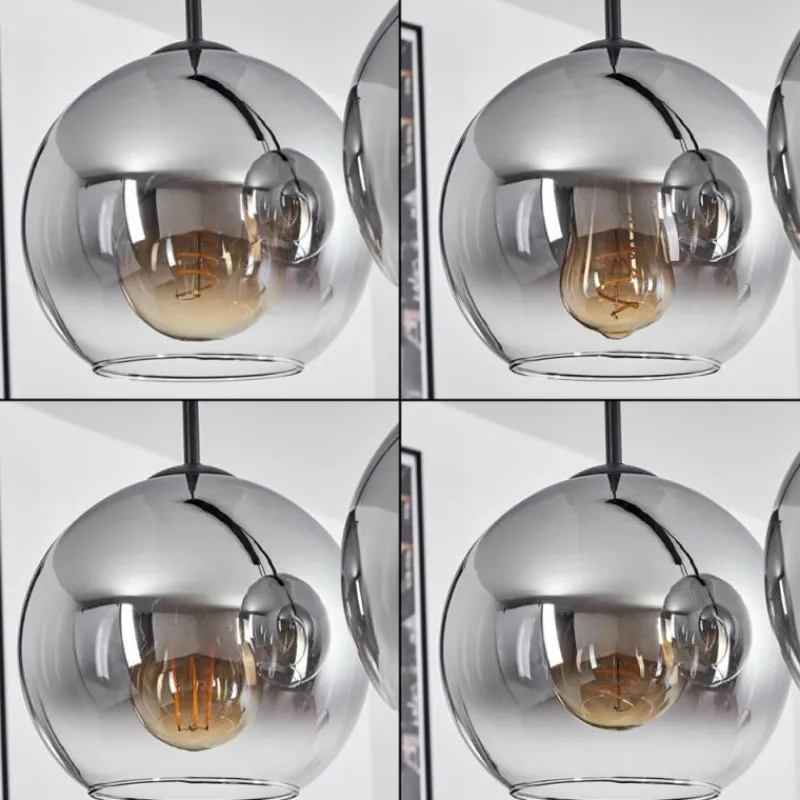 Suspension Verre Fumé-hofstein Plafonnier Verre 20 cm Koyoto Clair, Fumé, 3 lumières