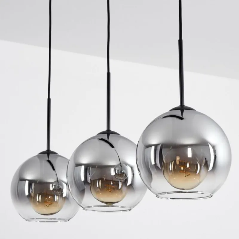 Suspension Verre Fumé-hofstein Plafonnier Verre 20 cm Koyoto Clair, Fumé, 3 lumières