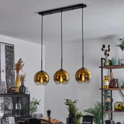 hofstein Plafonnier Verre 20 cm Koyoto Or, Clair, 3 lumières