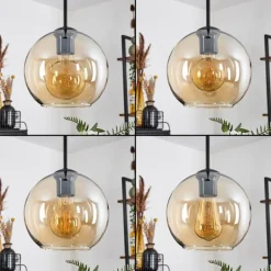 hofstein Plafonnier Verre 20 cm Koyoto Ambre, 1 lumière