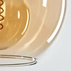 hofstein Plafonnier Verre 20 cm Koyoto Ambre, 1 lumière