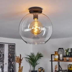 hofstein Plafonnier Verre 30 cm Koyoto Clair, 1 lumière