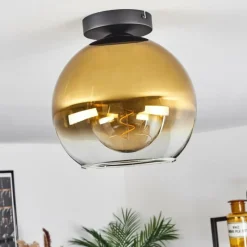 hofstein Plafonnier Verre 25 cm Koyoto Or, Clair, 1 lumière