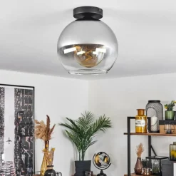 Suspension Verre Fumé-hofstein Plafonnier Verre 25 cm Koyoto Clair, Fumé, 1 lumière