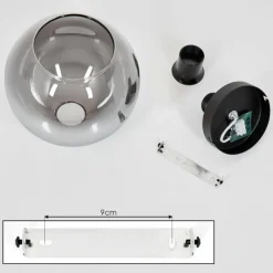 Suspension Verre Fumé-hofstein Plafonnier Verre 25 cm Koyoto Clair, Fumé, 1 lumière