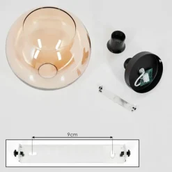 hofstein Plafonnier Verre 30 cm Koyoto Ambre, 1 lumière