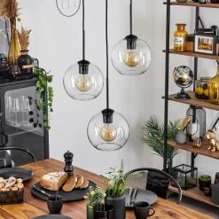 hofstein Plafonnier Verre 20 cm Koyoto Clair, 3 lumières