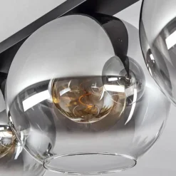 Suspension Verre Fumé-hofstein Plafonnier Verre 30 cm Koyoto Clair, Fumé, 4 lumières