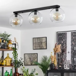 hofstein Plafonnier Verre 25 cm Koyoto Clair, 3 lumières