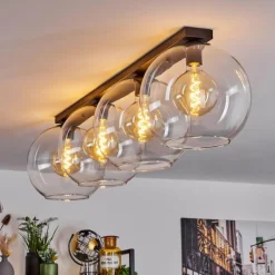 hofstein Plafonnier Verre 30 cm Koyoto Clair, 4 lumières