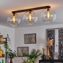 hofstein Plafonnier Verre 30 cm Koyoto Clair, 3 lumières