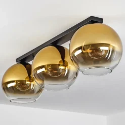 hofstein Plafonnier Verre 30 cm Koyoto Or, Clair, 3 lumières