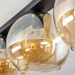 hofstein Plafonnier Verre 25 cm Koyoto Ambre, 4 lumières