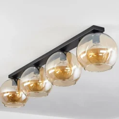 hofstein Plafonnier Verre 25 cm Koyoto Ambre, 4 lumières