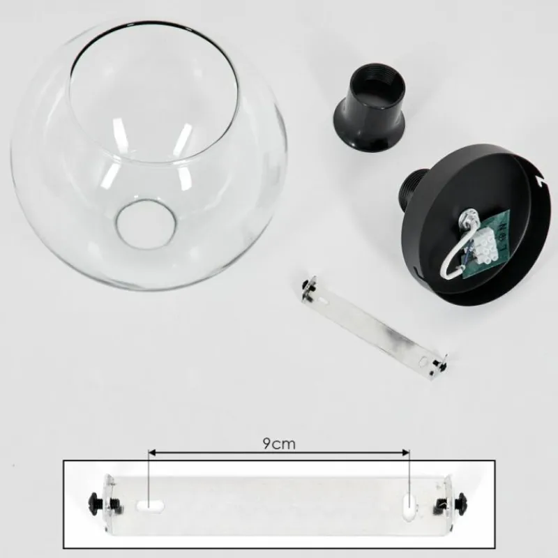 hofstein Plafonnier Verre 20 cm Koyoto Clair, 1 lumière