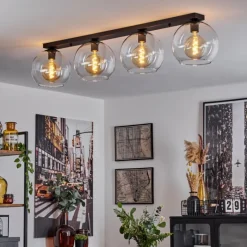 hofstein Plafonnier Verre 25 cm Koyoto Clair, 4 lumières