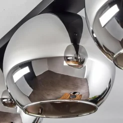 Suspension Verre Fumé-hofstein Plafonnier Verre 25 cm Koyoto Chrome, Fumé, 4 lumières