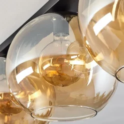 hofstein Plafonnier Verre 30 cm Koyoto Ambre, 4 lumières