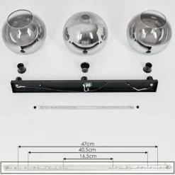 Suspension Verre Fumé-hofstein Plafonnier Verre 30 cm Koyoto Clair, Fumé, 3 lumières