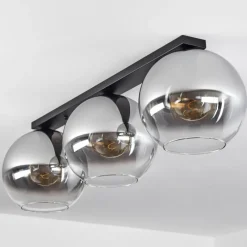 Suspension Verre Fumé-hofstein Plafonnier Verre 30 cm Koyoto Clair, Fumé, 3 lumières