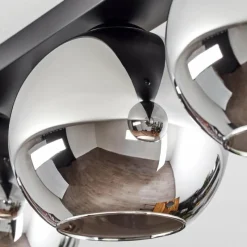 Suspension Verre Fumé-hofstein Plafonnier Verre 20 cm Koyoto Chrome, Fumé, 3 lumières