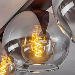 Suspension Verre Fumé-hofstein Plafonnier Verre 25 cm Koyoto Clair, Fumé, 3 lumières