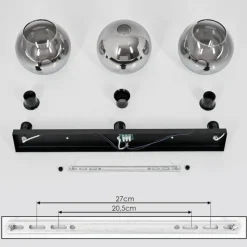 Suspension Verre Fumé-hofstein Plafonnier Verre 20 cm Koyoto Clair, Fumé, 3 lumières