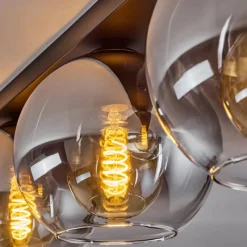 Suspension Verre Fumé-hofstein Plafonnier Verre 20 cm Koyoto Clair, Fumé, 3 lumières