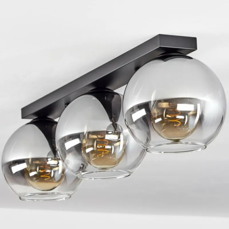 Suspension Verre Fumé-hofstein Plafonnier Verre 20 cm Koyoto Clair, Fumé, 3 lumières