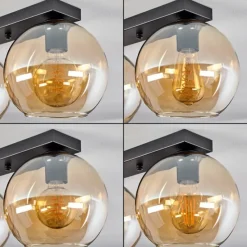 hofstein Plafonnier Verre 20 cm Koyoto Ambre, 3 lumières