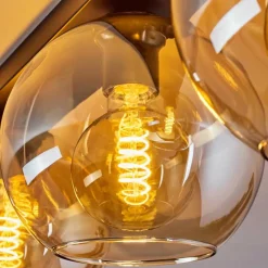 hofstein Plafonnier Verre 20 cm Koyoto Ambre, 3 lumières