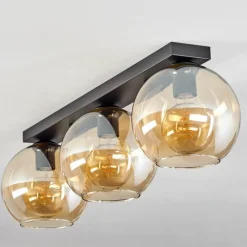 hofstein Plafonnier Verre 20 cm Koyoto Ambre, 3 lumières