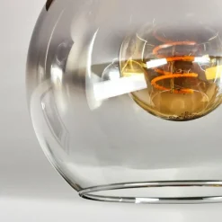 Luminaires Scandinaves-hofstein Plafonnier Verre 15cm Montgomery Écru, Noir, 3 lumières